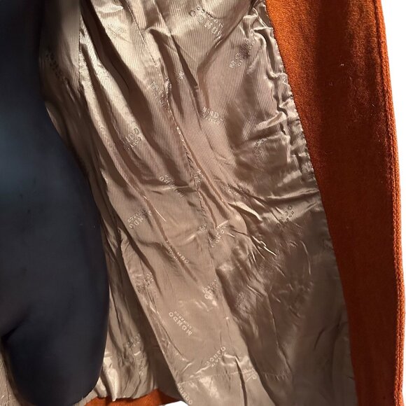 Mondo Di Marco 1970s Vintage Womens Wool Blazer Jacket Medium Orange Retro Lined - Picture 16 of 16